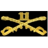 US ARMY 11TH CALVARY PIN CROSSED SABERS LARGE PIN