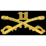 US ARMY 11TH CALVARY CROSSED SWORDS LARGE PIN