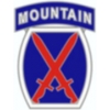 US ARMY 10TH MOUNTAIN LARGE LOGO PIN