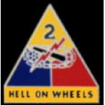 US ARMY 2ND ARMORED DIVISION LARGE LOGO PIN