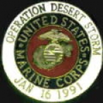 USMC MARINE CORPS OPERATION DESERT STORM PIN DATED ODS PIN