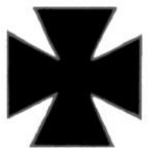 IRON CROSS BLACK CAST STYLE PIN