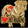 USMC MARINE CORPS I LOVE MARINE BULLDOG PIN