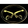 CAVALRY CROSSED SABERS OVAL PIN