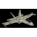 F-18 HORNET AIRPLANE GREY GOING RIGHT PIN