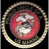 USMC MARINE CORPS PROUD UNCLE OF A MARINE PIN