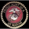 USMC MARINE CORPS PROUD AUNT OF A MARINE PIN