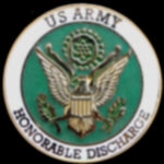 US ARMY HONORABLE DISCHARGE PIN RD