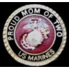 USMC MARINE CORPS PROUD MOM OF TWO US MARINES PIN