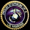 USMC MARINE CORPS PROUD STEPMOM OF A MARINE PIN