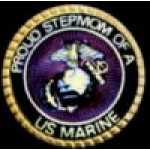USMC MARINE CORPS PROUD STEPMOM OF A MARINE PIN