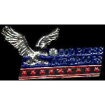 GOD BLESS OUR TROOPS EAGLE PIN
