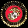 USMC MARINE CORPS RETIRED VIP ROUND PIN