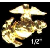 USMC MARINE CORPS EAGLE GLOBE ANCHOR GOLD MICRO MINI PIN