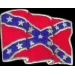 CONFEDERATE PIN REBEL FLAG WAVING CAST CSA FLAG PIN