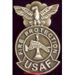 US AIR FORCE PIN FIRE PROTECTION MINI BADGE USAF PINS