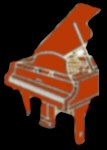 GRAND PIANO PIN ROSEWOOD VERSION PIN