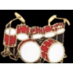 DRUM SET WITH DOUBLE BASS RED DRUM PIN