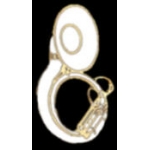 SOUSAPHONE WHITE TUBA PIN