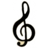 G CLEF NOTE MUSIC PIN CUTOUT TREBLE CLEF MUSIC PIN