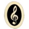 G CLEF NOTE MUSIC PIN OVAL TREBLE CLEF MUSIC PIN