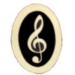 G CLEF NOTE MUSIC PIN OVAL TREBLE CLEF MUSIC PIN