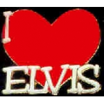 ELVIS PRESLEY I LOVE ELVIS HEART PIN