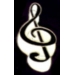 G CLEF NOTE MUSIC PIN BLACK-WHITE TREBLE CLEF MUSIC PIN