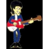 BEATLES GEORGE HARRISON PLAYING GUITAR PIN