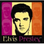 ELVIS PRESLEY PIN SQUARE LARGE FACE ELVIS PIN