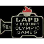 LOS ANGELES POLICE DEPT VIDEO CAMERA UNIT OLYMPIC 84 LAPD PIN
