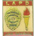 LOS ANGELES POLICE DEPT JAIL WHITE OLYMPIC 84 PIN