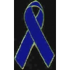 BLUE RIBBON PINS CUTOUT POLICE PIN