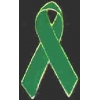 GREEN RIBBON PINS CUTOUT PIN