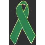 GREEN RIBBON PINS CUTOUT PIN