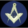 MASON PINS MASONIC ROUND LOGO BLUE MASON PIN