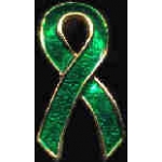 GREEN RIBBON PIN TRANSLUCENT COLOR PIN