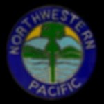 NORTHWESTERN PACIFIC RAILROAD PIN TRAIN PINS