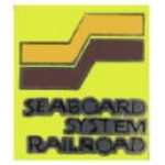 SEABOARD SYSTEM RAILROAD LOGO SQ PIN TRAIN PINS