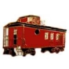 RED CABOOSE RAILROAD CAR PIN TRAIN PINS