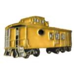 YELLOW CABOOSE RAILROAD CAR PIN TRAIN PINS