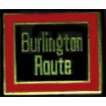 BURLINGTON ROUTE RAILROAD PIN LOGO TRAIN PIN