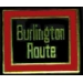 BURLINGTON ROUTE RAILROAD PIN LOGO TRAIN PIN