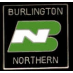 BURLINGTON NORTHERN RAIROAD LOGO PIN