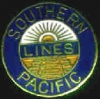 SOUTHERN PACIFIC LINES RAILROAD PIN TRAIN PINS
