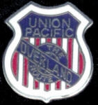 UNION PACIFIC PIN THE OVERLAND ROUTE RAILROAD PIN TRAIN PINS