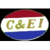 C AND E I RAILROAD LOGO PIN