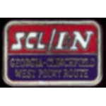 S C L AND L N RAILROAD LINE LOGO PIN TRAIN PINS