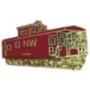 NORFOLK AND WESTERN RAILROAD RED CABOOSE CAR PIN TRAIN PINS