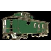 GREEN CABOOSE RAILROAD PIN TRAIN PINS